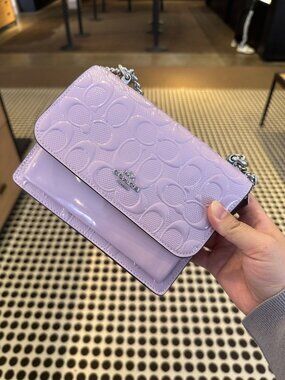 NWT RARE Coach CDB11 Mini Klare Crossbody Bag In Signature Leather Light Violet